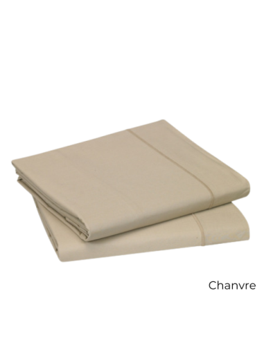 Drap plat satin de coton Drap plat satin de coton