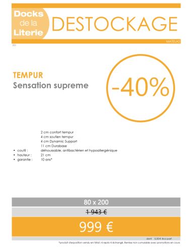 Matelas Sensation suprême 80x200